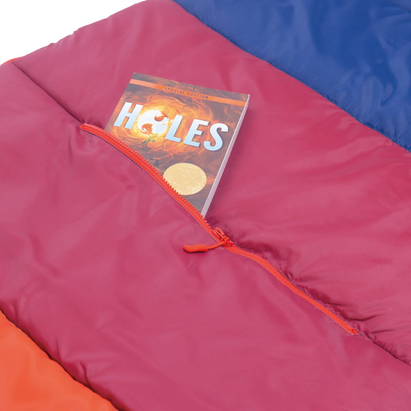 Sleep-N-Pack™ – Big Kid Size | Color Block Camp Collection: Navy, Fiery Red & Mulberry
