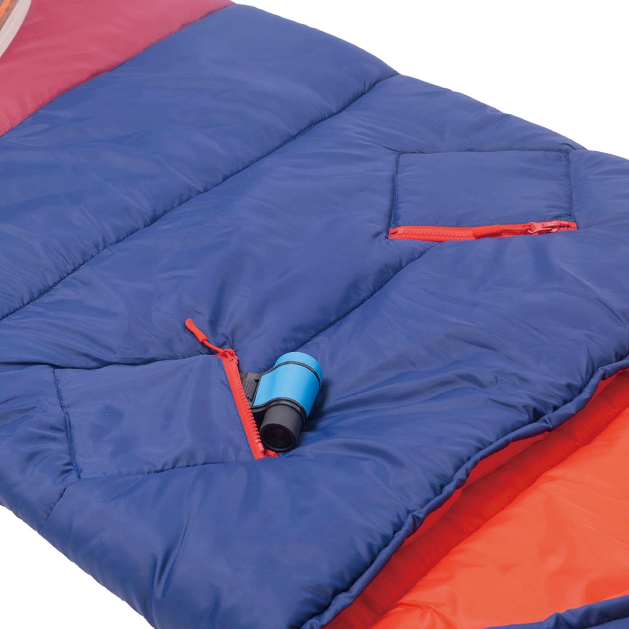 Sleep-N-Pack™ – Big Kid Size | Color Block Camp Collection: Navy, Fiery Red & Mulberry