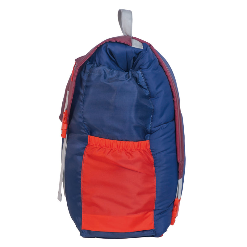 Sleep-N-Pack™ – Big Kid Size | Color Block Camp Collection: Navy, Fiery Red & Mulberry