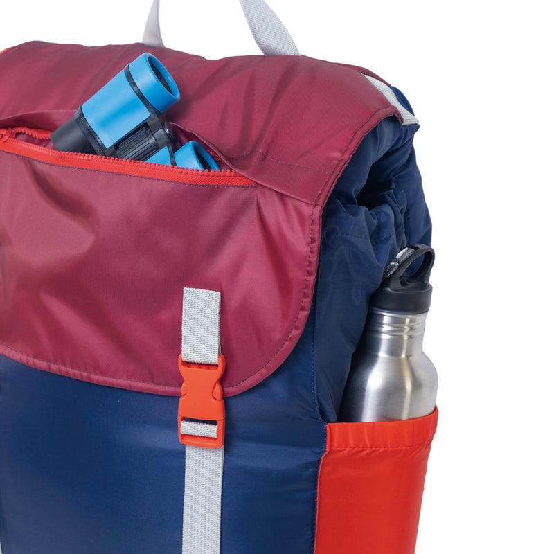 Sleep-N-Pack™ – Big Kid Size | Color Block Camp Collection: Navy, Fiery Red & Mulberry