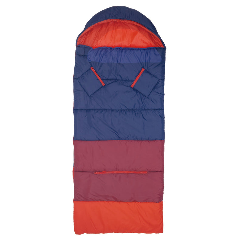 Sleep-N-Pack™ – Big Kid Size | Color Block Camp Collection: Navy, Fiery Red & Mulberry