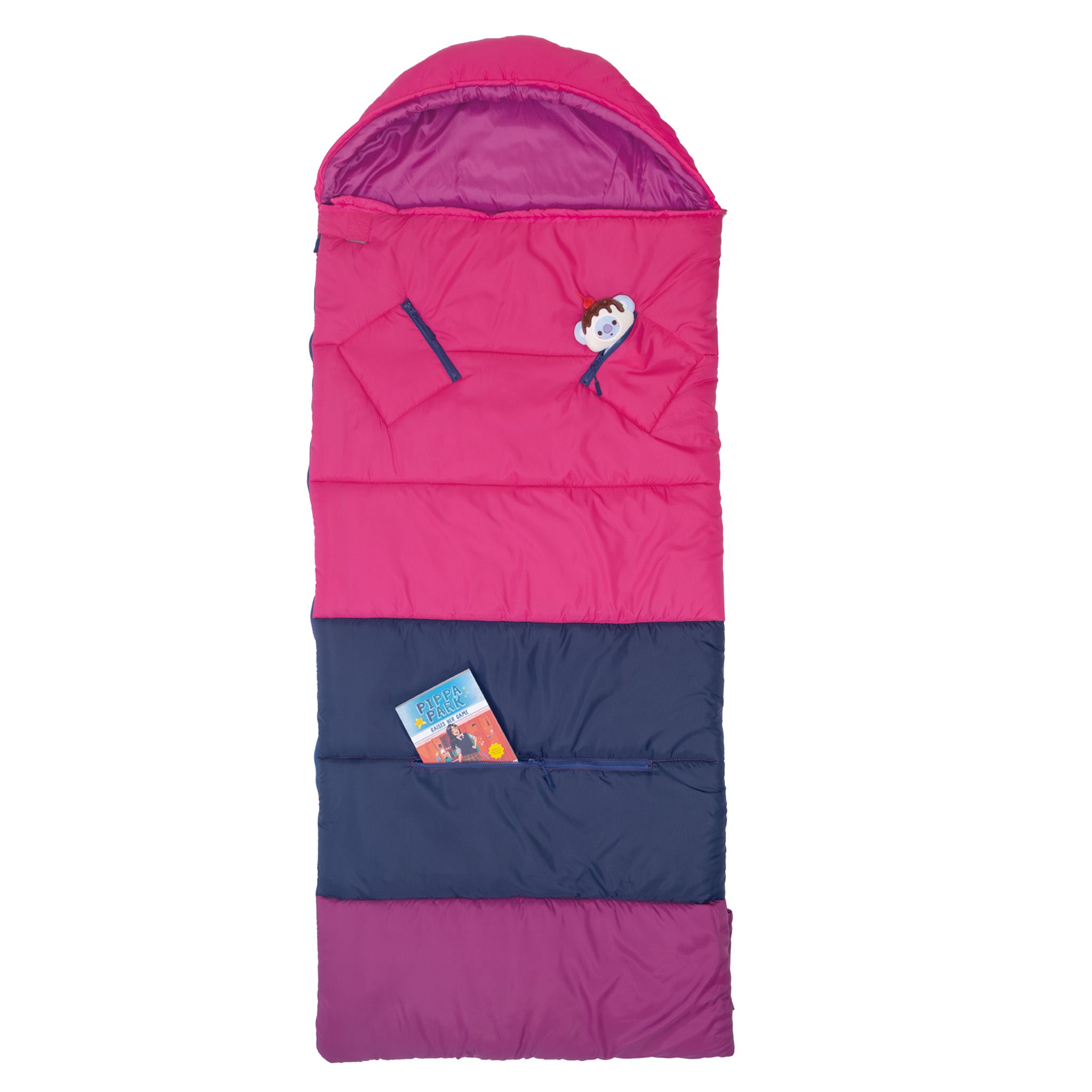 Sleep-N-Pack™ – Big Kid Size | Color Block Raspberry Sorbet, Navy & Winterberry