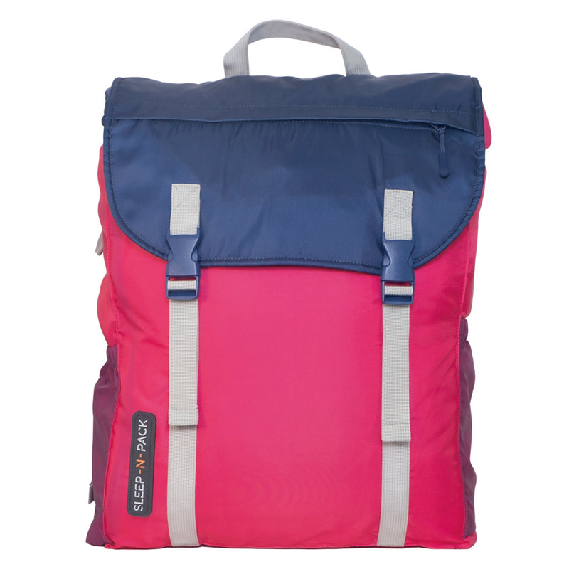 Sleep-N-Pack™ – Big Kid Size | Color Block Raspberry Sorbet, Navy & Winterberry