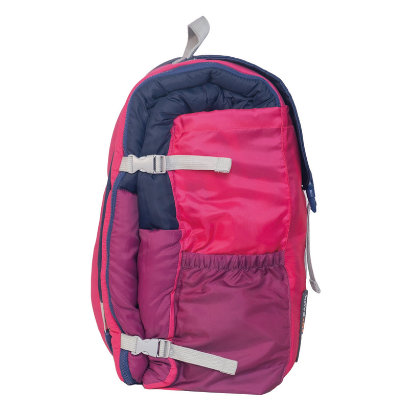 Sleep-N-Pack™ – Big Kid Size | Color Block Raspberry Sorbet, Navy & Winterberry
