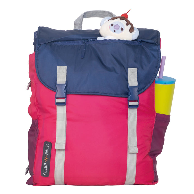 Sleep-N-Pack™ – Big Kid Size | Color Block Raspberry Sorbet, Navy & Winterberry