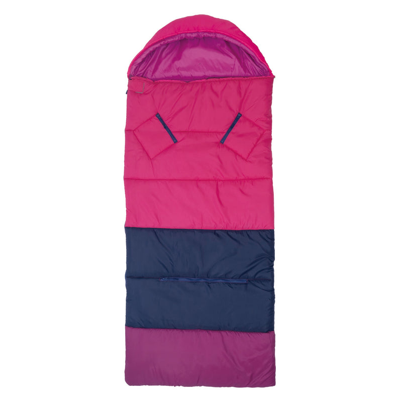 Sleep-N-Pack™ – Big Kid Size | Color Block Raspberry Sorbet, Navy & Winterberry
