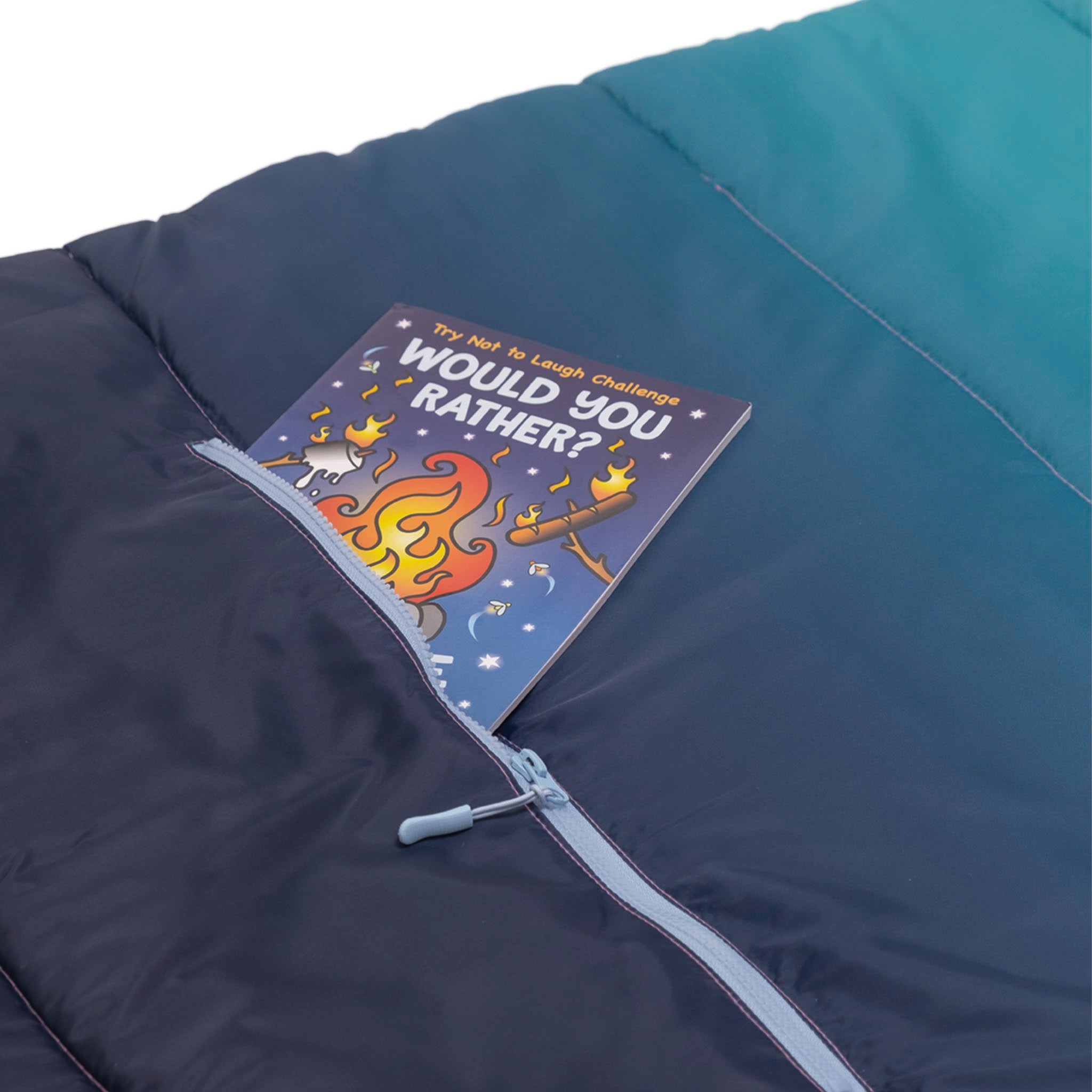 Sleep-N-Pack™ – Big Kid Size | Color Block Camp Collection: Blue Ombre