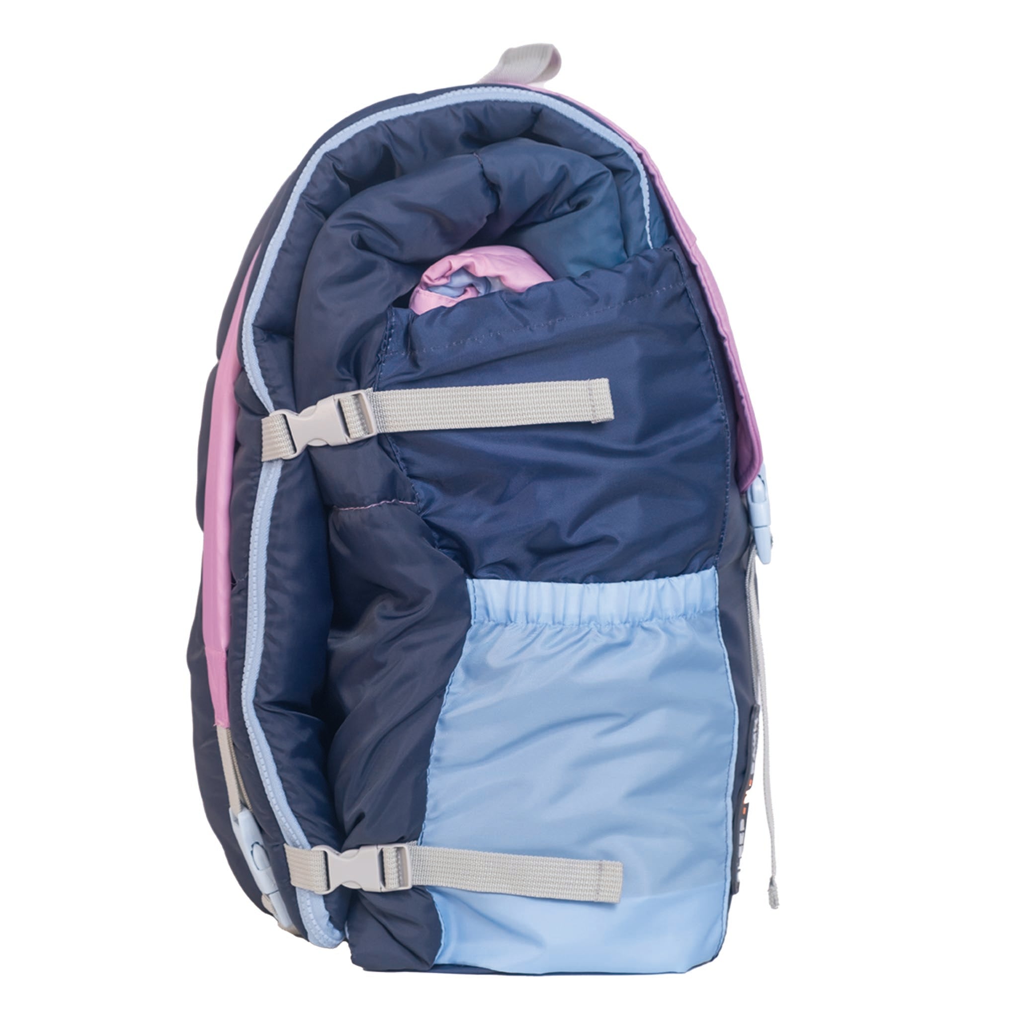 Sleep-N-Pack™ – Big Kid Size | Color Block Camp Collection: Blue Ombre