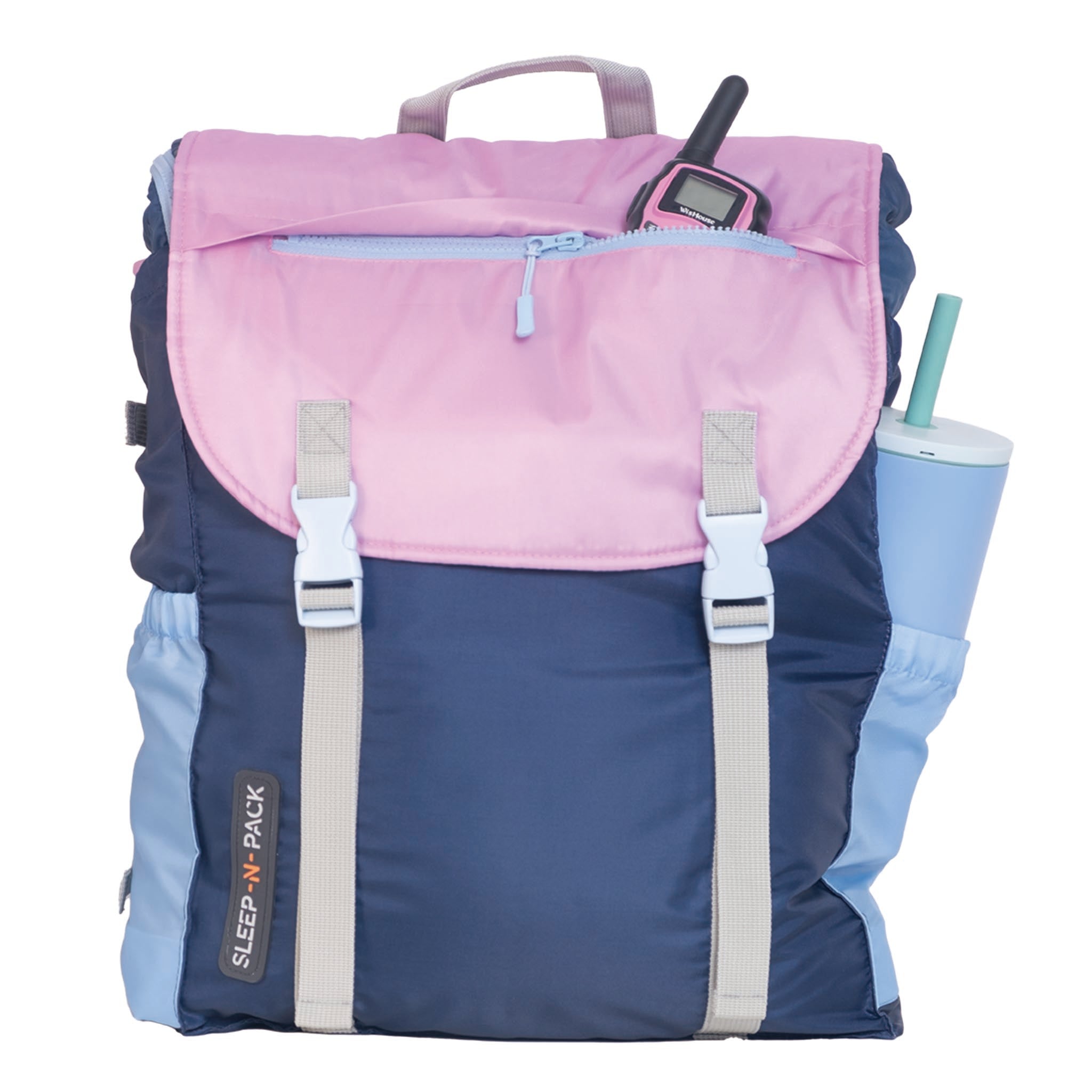 Sleep-N-Pack™ – Big Kid Size | Color Block Camp Collection: Blue Ombre