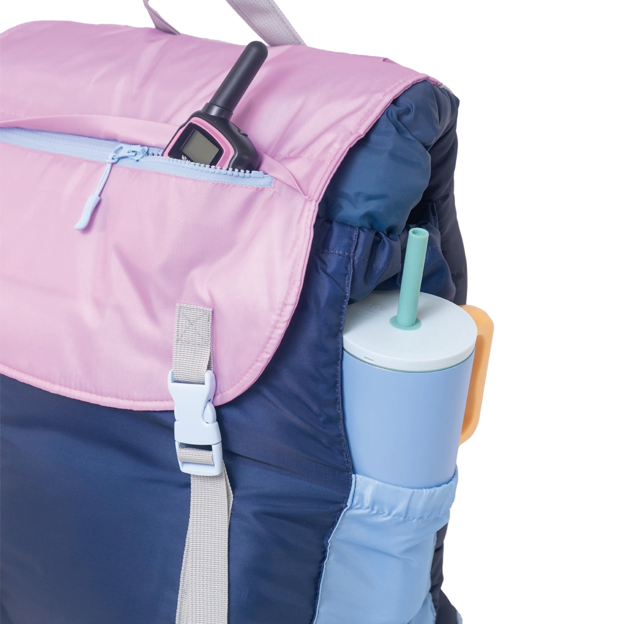 Sleep-N-Pack™ – Big Kid Size | Color Block Camp Collection: Blue Ombre