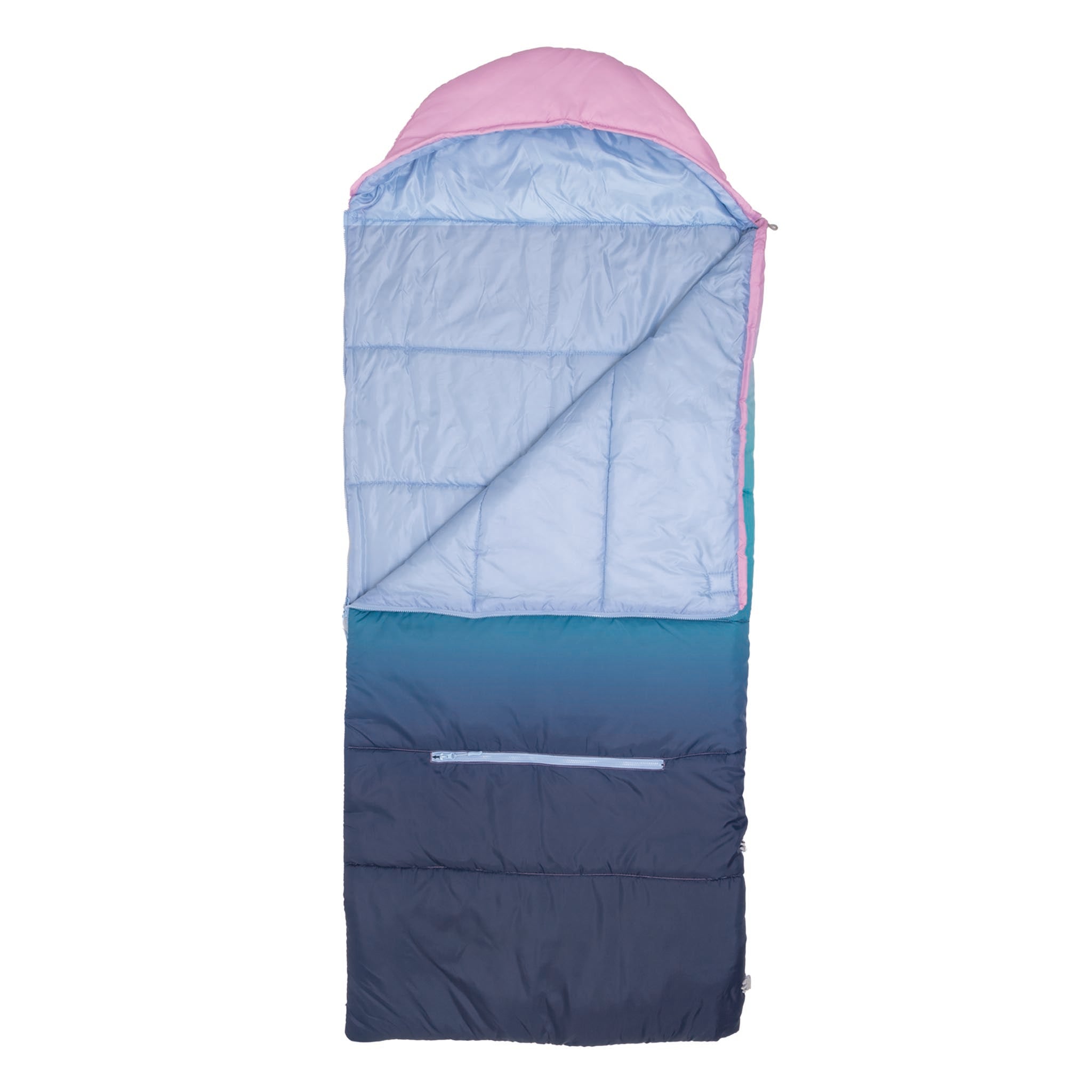 Sleep-N-Pack™ – Big Kid Size | Color Block Camp Collection: Blue Ombre