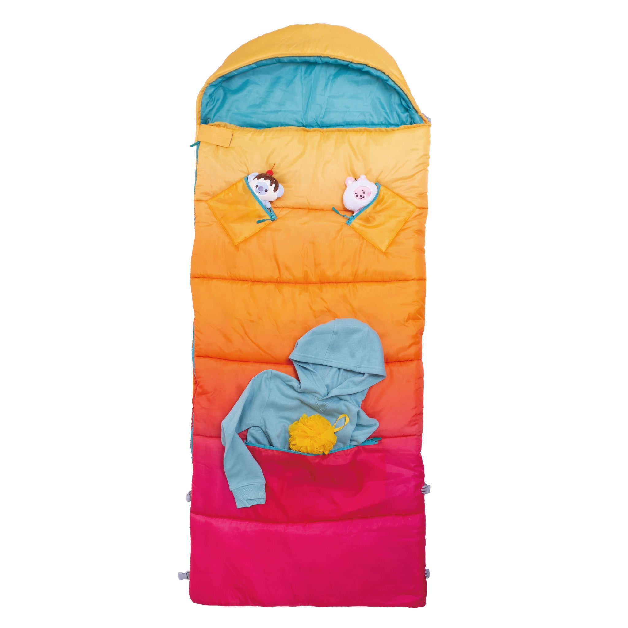 Sleep-N-Pack™ – Big Kid Size | Color Block Sunset Ombre