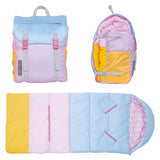 Sleep-N-Pack™ – Big Kid Size | Color Block Camp Collection: Pink Smile Face