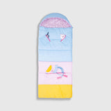Sleep-N-Pack™ – Big Kid Size | Color Block Camp Collection: Pink Smile Face