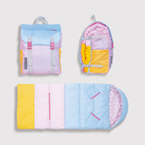 Sleep-N-Pack™ – Big Kid Size | Color Block Camp Collection: Pink Smile Face