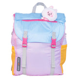 Sleep-N-Pack™ – Big Kid Size | Color Block Camp Collection: Pink Smile Face