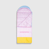Sleep-N-Pack™ – Big Kid Size | Color Block Camp Collection: Pink Smile Face