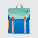 Sleep-N-Pack™ – Big Kid Size | Color Block Camp Collection: Blue Smile Face