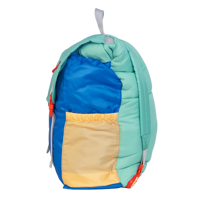 Sleep-N-Pack™ – Big Kid Size | Color Block Camp Collection: Blue Smile Face