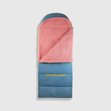 Sleep-n-pack: Packable Sleeping Bag, Big Kid 7-12+ yrs - Hudson Blue/Cherry Pink Sherpa