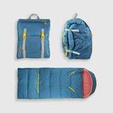 Sleep-n-pack: Packable Sleeping Bag, Big Kid 7-12+ yrs - Hudson Blue/Cherry Pink Sherpa