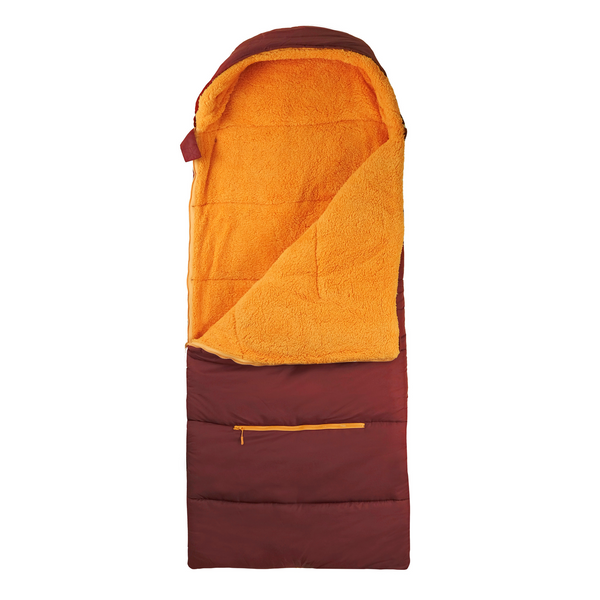 Sleep-n-pack: Kid's Sleeping Bag Backpack, Outdoor Rated, Sherpa Lined, WinterBerry/Goldenrod
