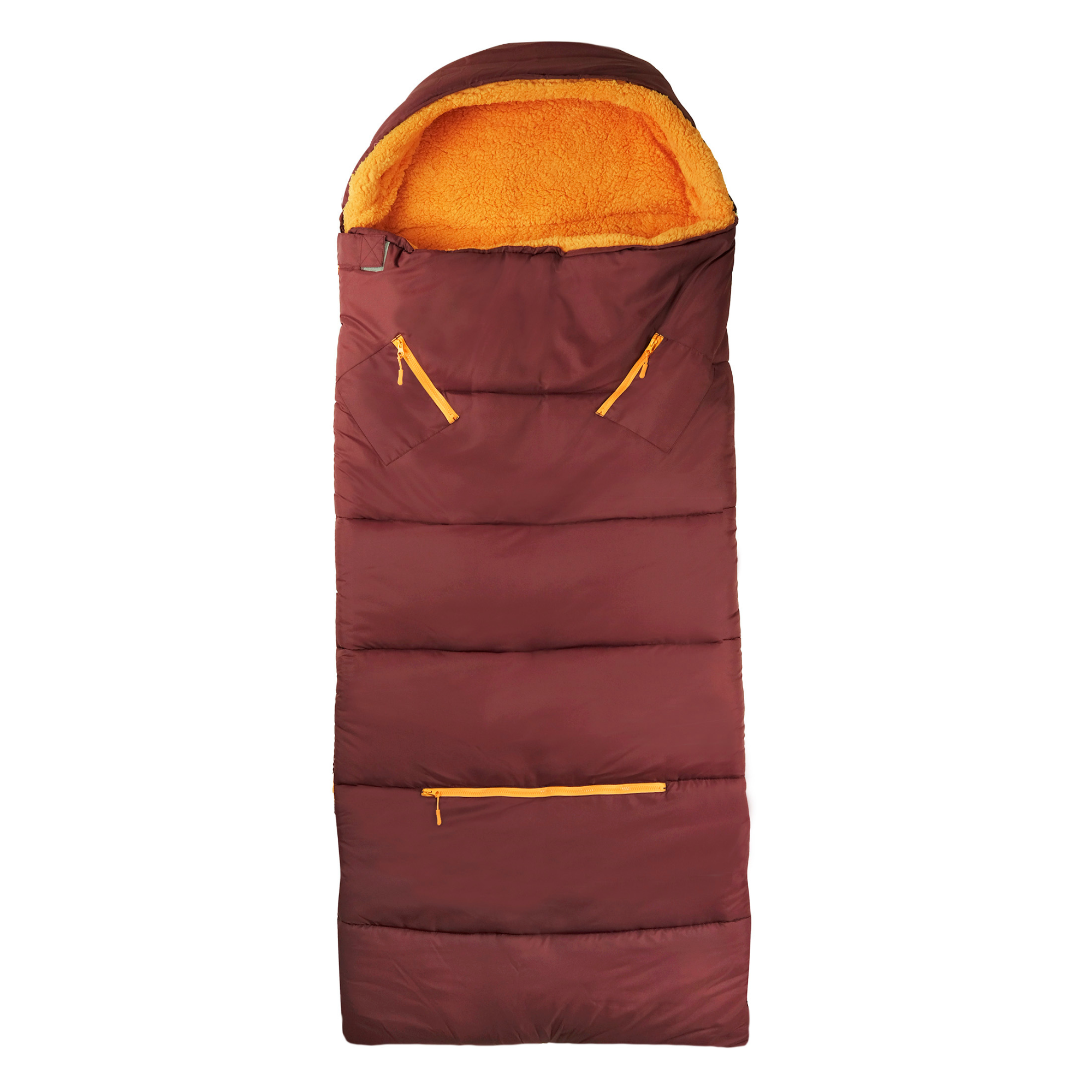 Sleep-n-pack: Packable Sleeping Bag, Big Kid 7-12+ yrs - WinterBerry/Goldenrod Sherpa