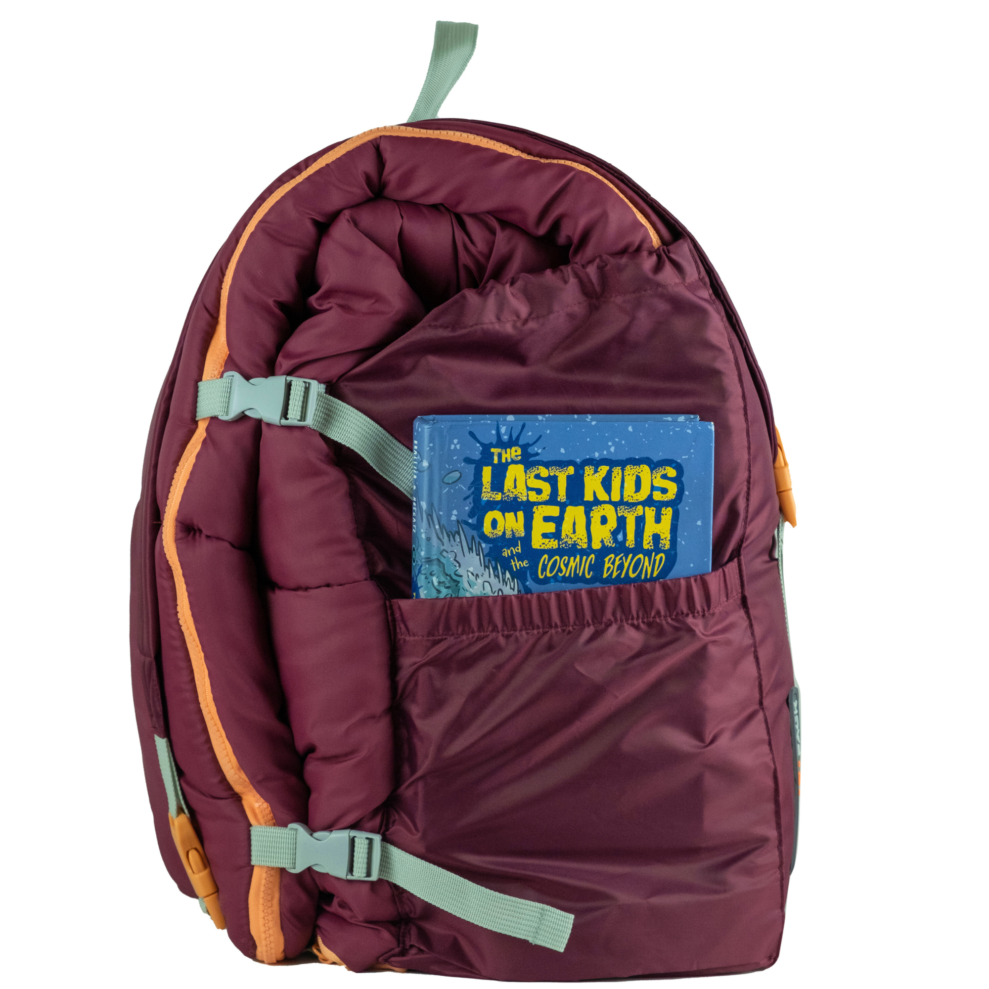 Sleep-n-pack: Packable Sleeping Bag, Big Kid 7-12+ yrs - WinterBerry/Goldenrod Sherpa