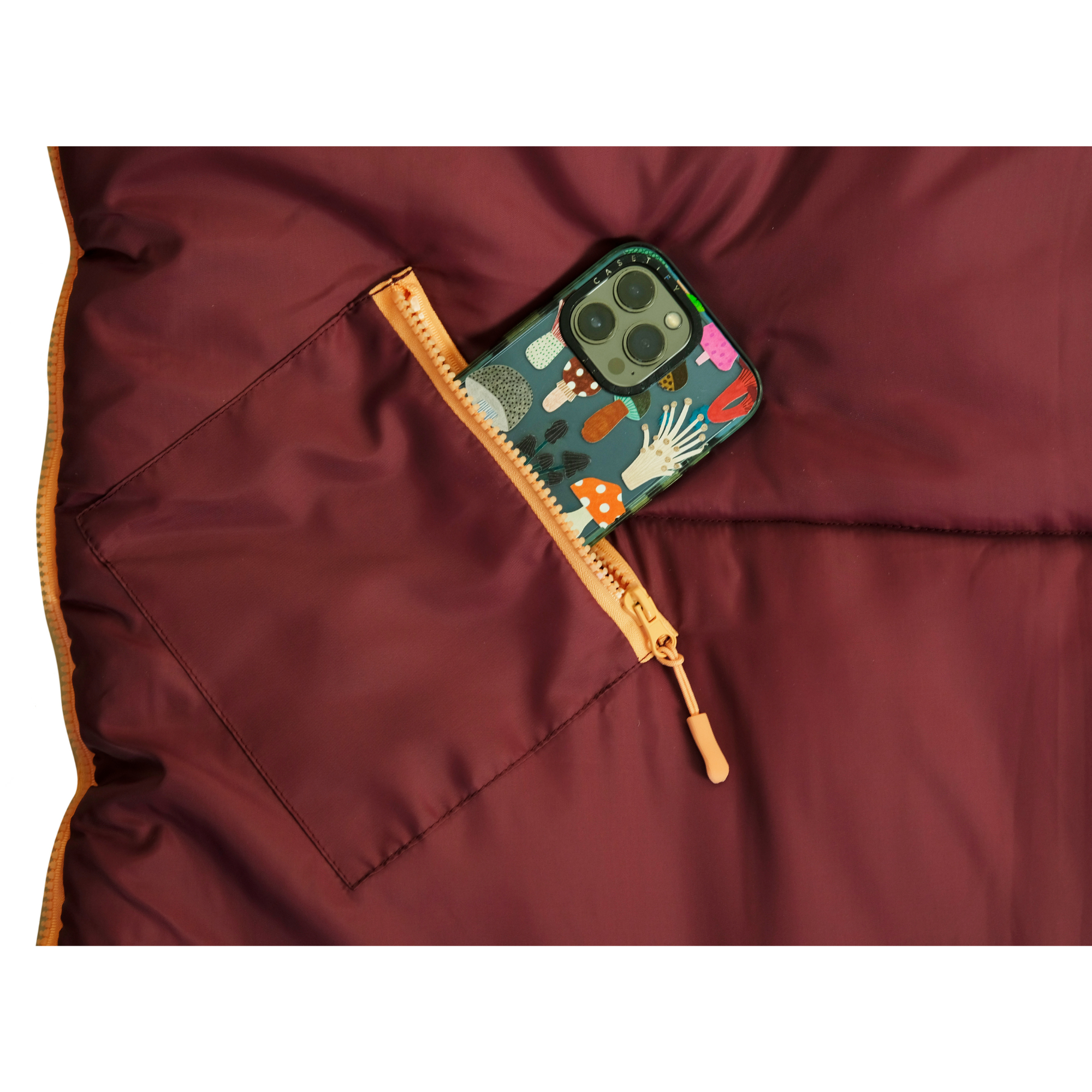 Sleep-n-pack: Packable Sleeping Bag, Big Kid 7-12+ yrs - WinterBerry/Goldenrod Sherpa