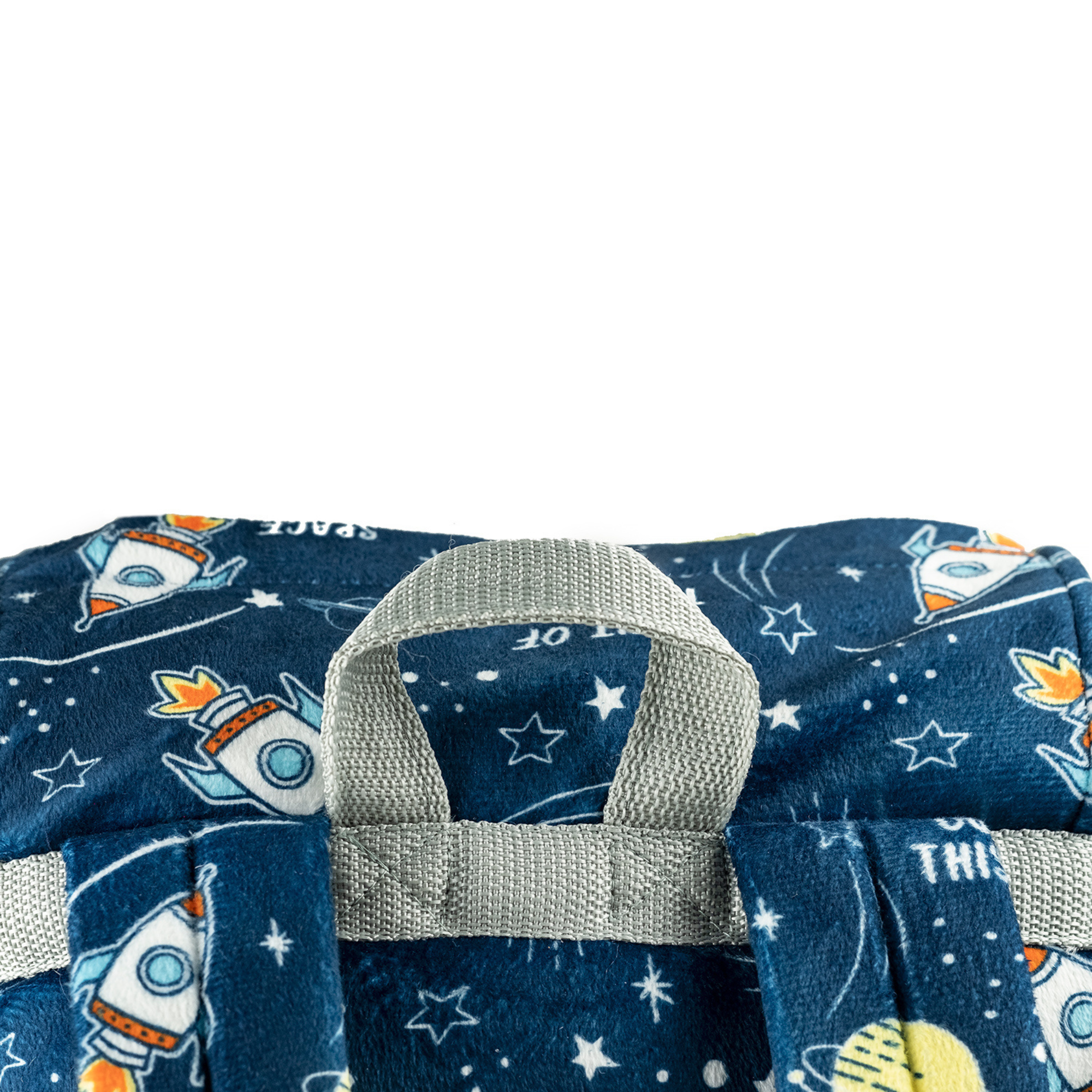 Sleep-n-Pack: Packable Little Kid's Sleeping Bag & Backpack, Cozy Mink, Space & Rockets