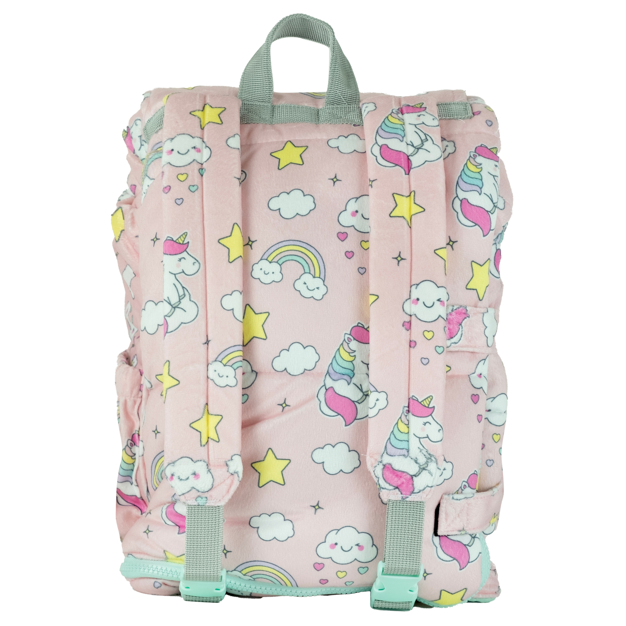 Sleep-n-Pack: Packable Little Kid's Sleeping Bag & Backpack, Cozy Mink, Unicorns