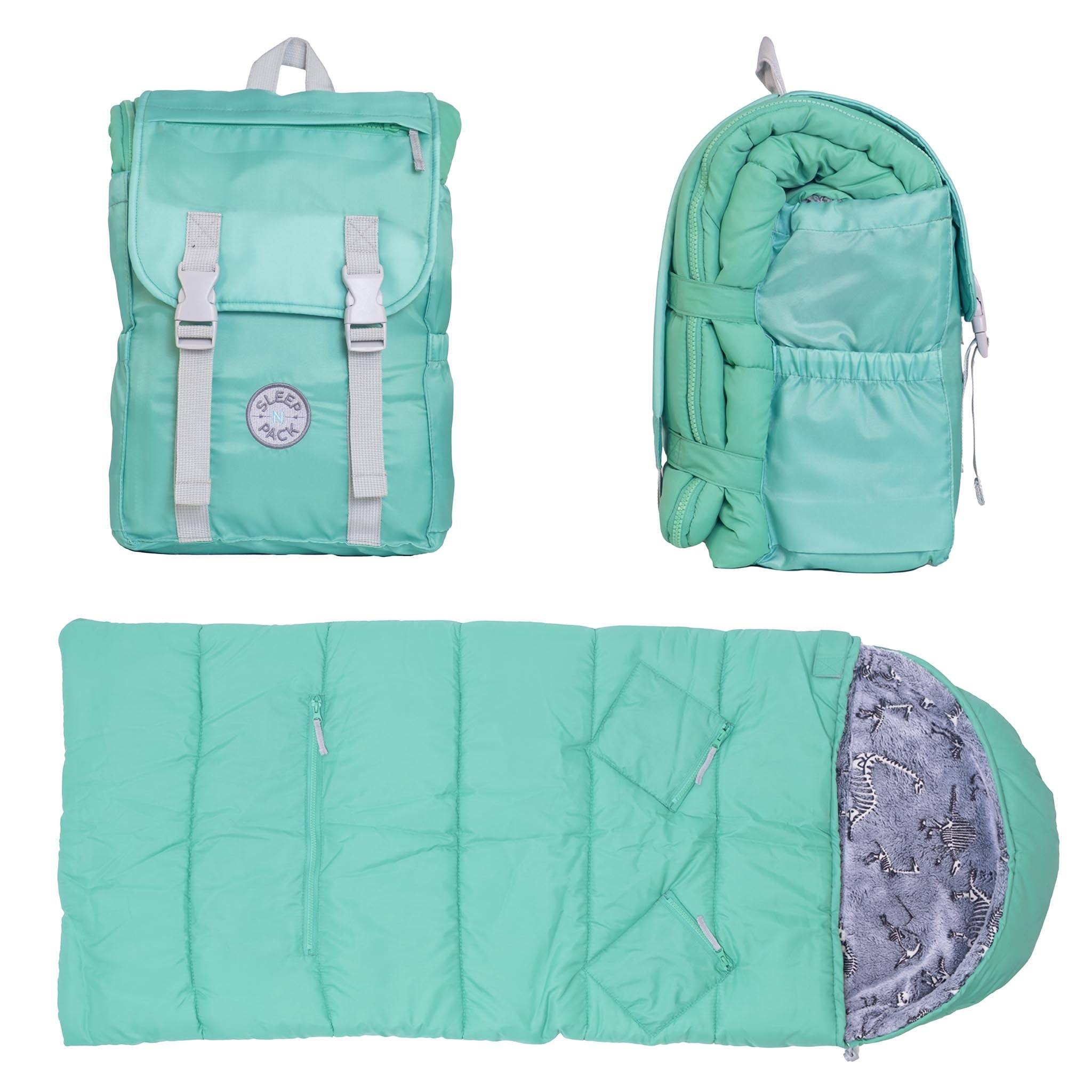 Sleep-N-Pack™ – Little Kid Size | Glow-In-The-Dark Collection: Glow Dino Bones