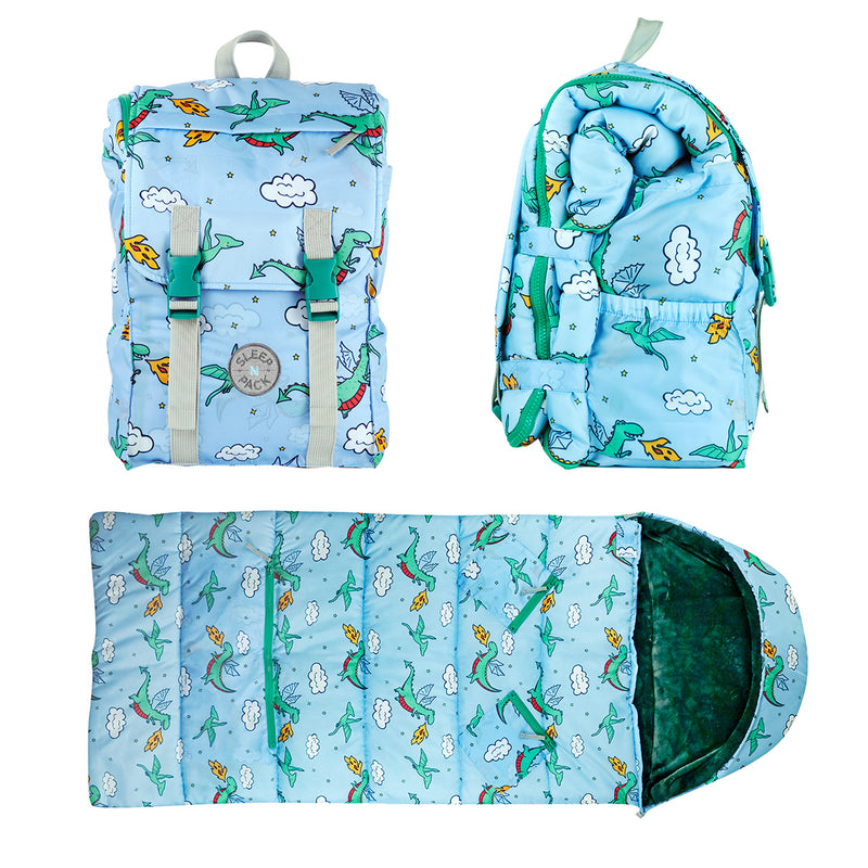 Sleep-N-Pack: Packable Sleeping Bag, Little Kid 3-6 yrs - Dragons