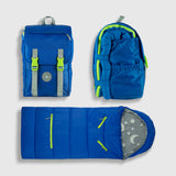 Sleep-N-Pack: Packable Sleeping Bag, Little Kid 3-6 yrs - Surfer Blue/Glow In The Dark Moon & Stars