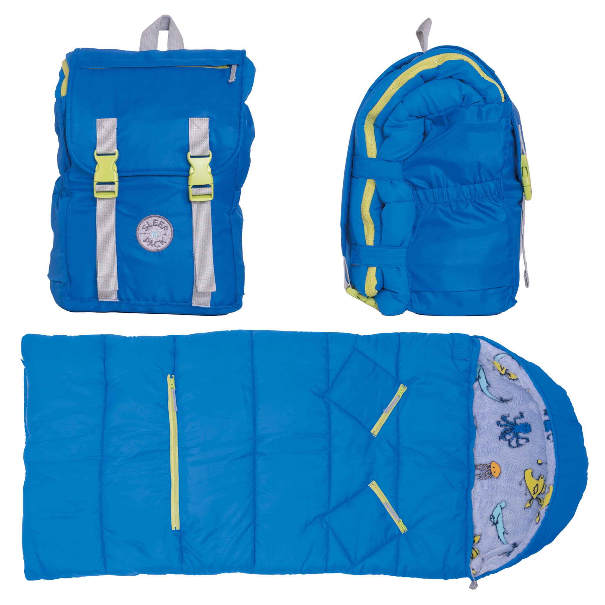 Sleep-N-Pack™ – Little Kid Size | Glow-In-The-Dark Collection: Glow Sea Critters
