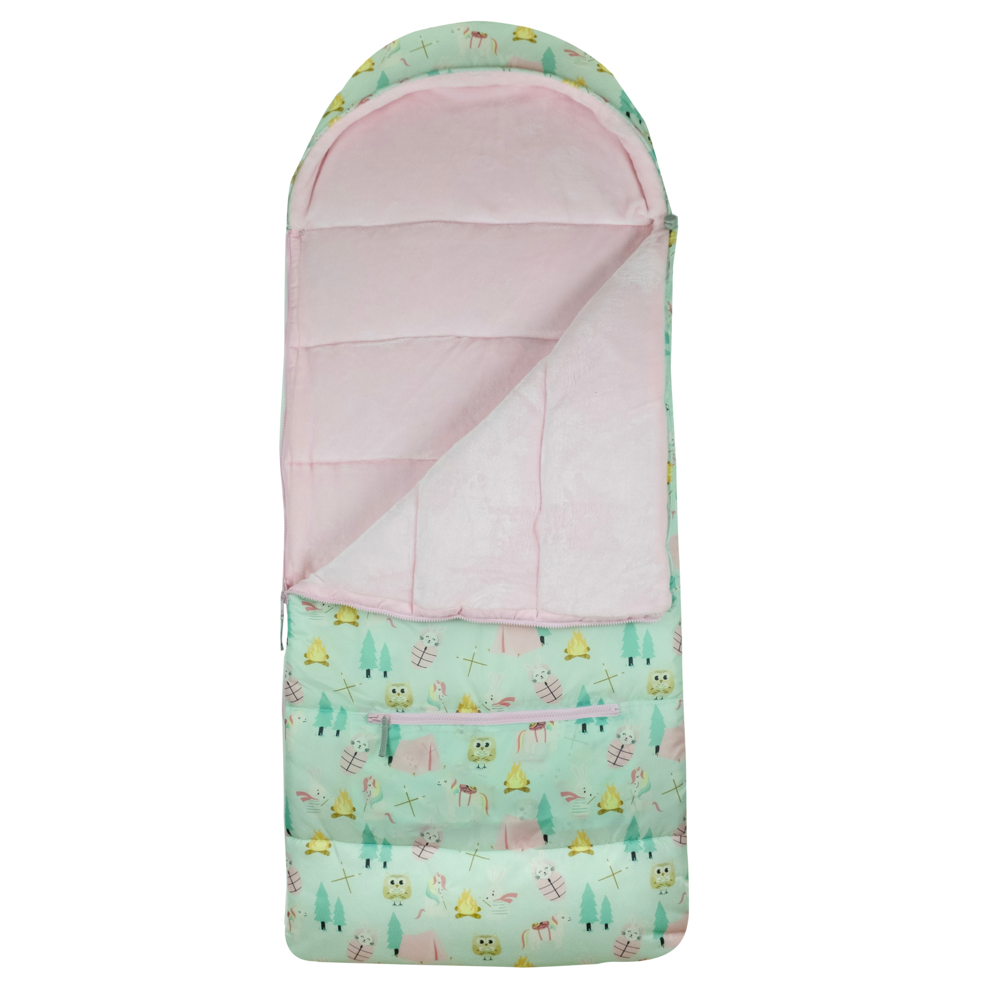 Sleep-N-Pack: Packable Sleeping Bag, Little Kid 3-6 yrs - Camping Animals
