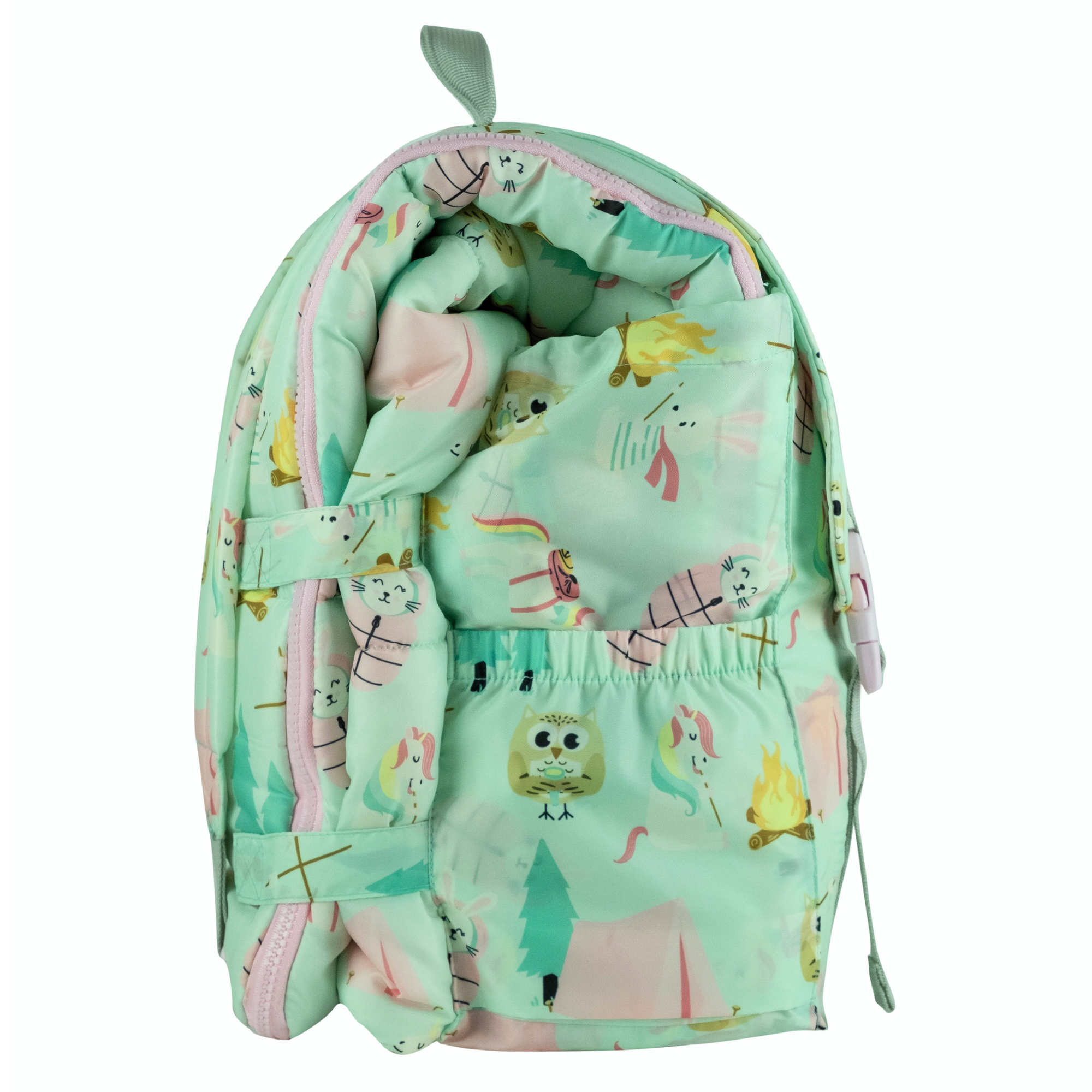 Sleep-N-Pack: Packable Sleeping Bag, Little Kid 3-6 yrs - Camping Animals