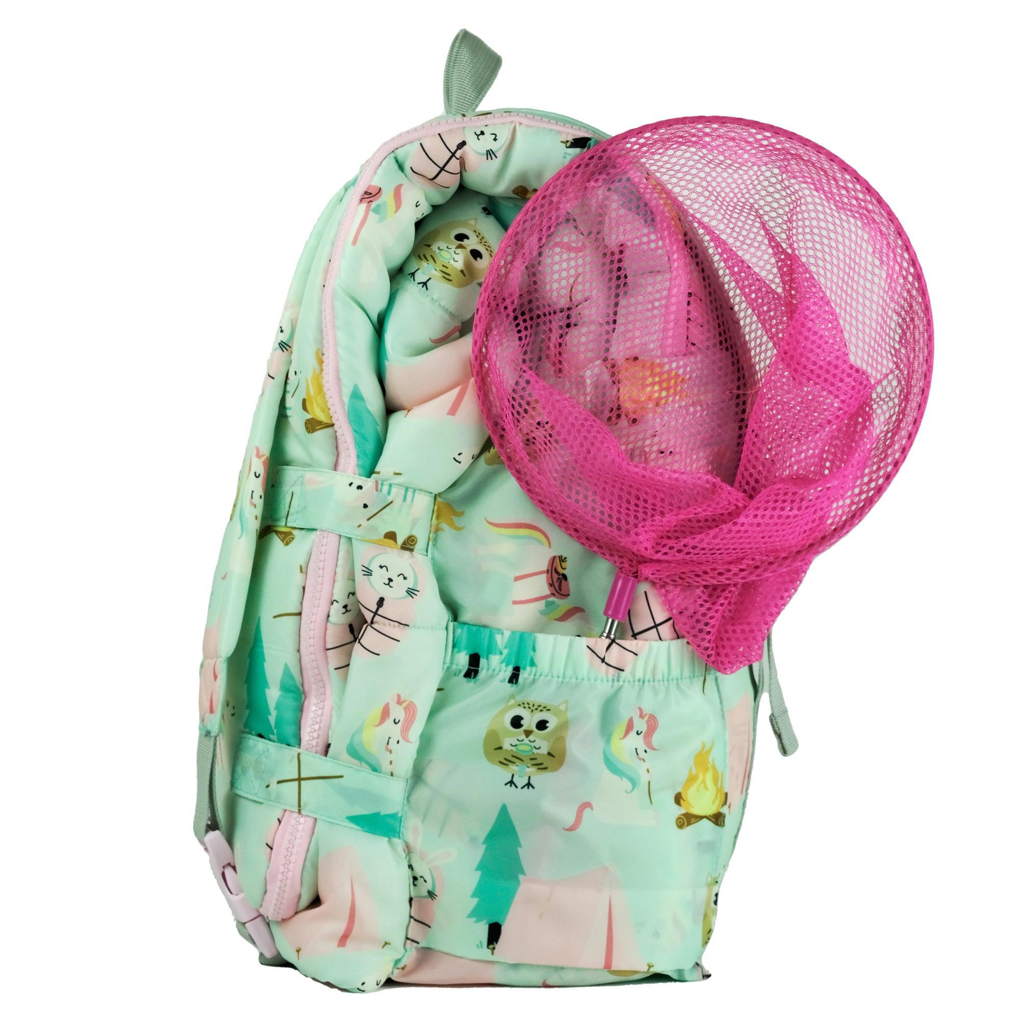 Sleep-N-Pack: Packable Sleeping Bag, Little Kid 3-6 yrs - Camping Animals