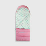 Sleep-N-Pack: Packable Sleeping Bag, Little Kid 3-6 yrs - Cosmos Pink/Glow-In-The-Dark Hearts