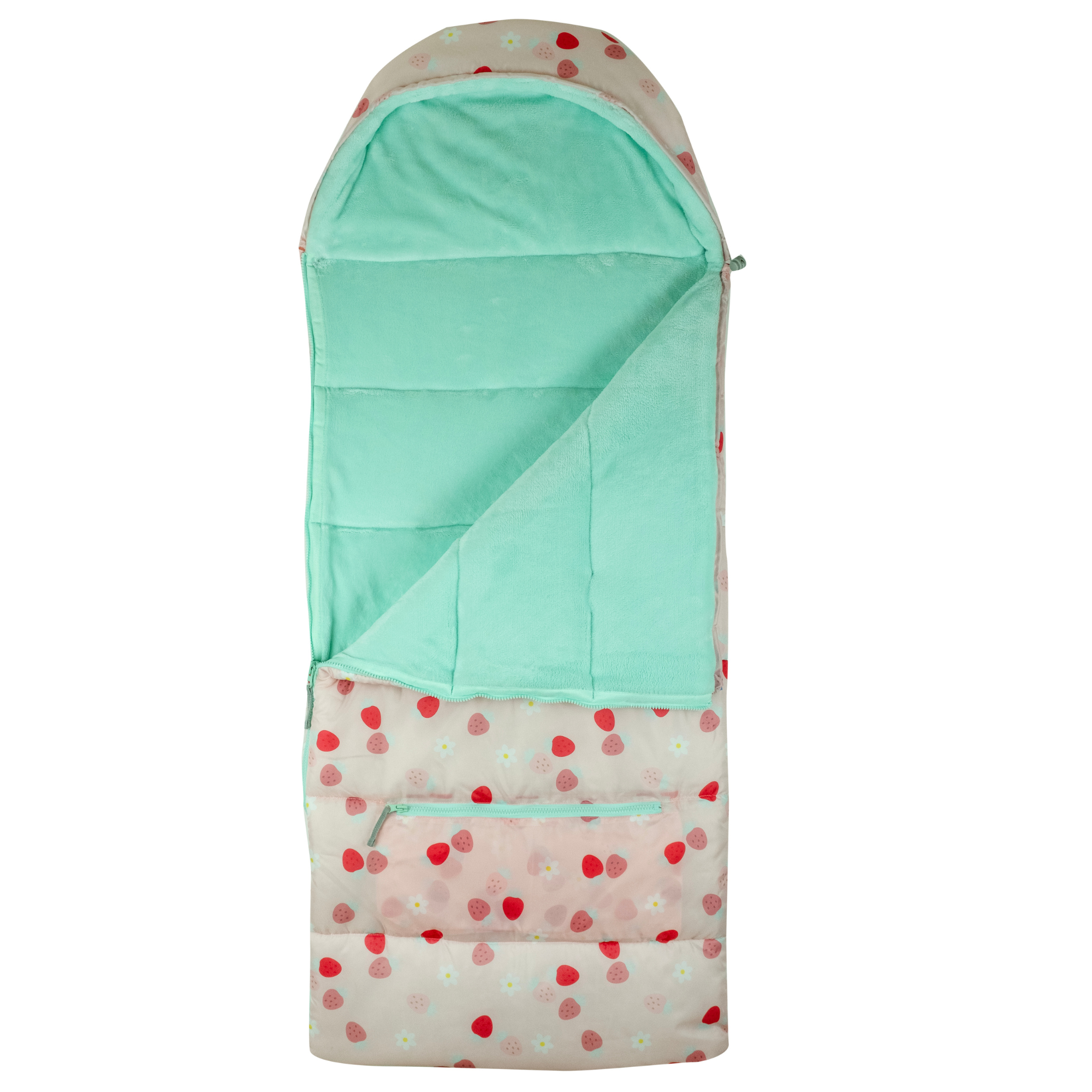 Sleep-N-Pack: Packable Sleeping Bag, Little Kid 3-6 yrs - Strawberries & Daisies
