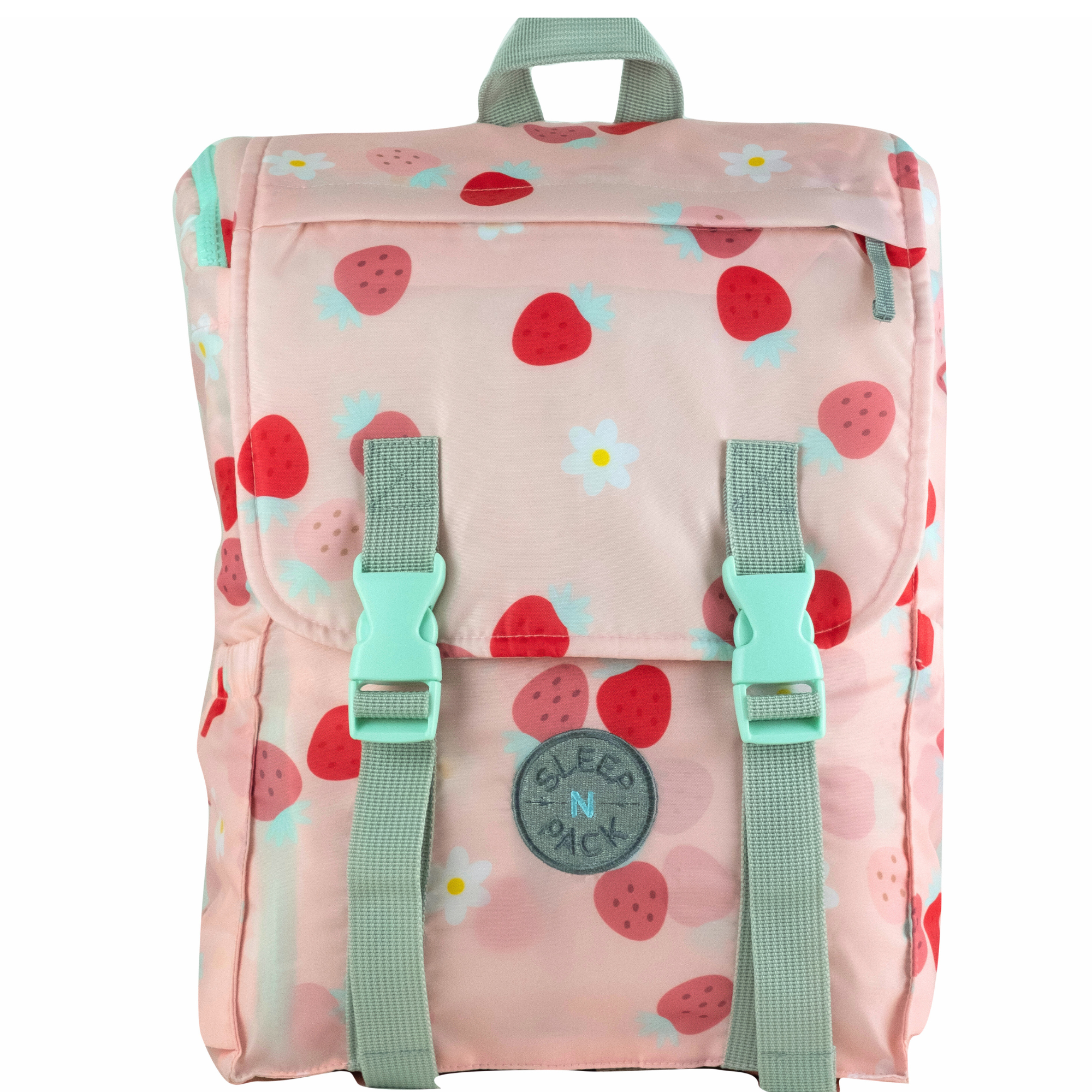Sleep-N-Pack: Packable Sleeping Bag, Little Kid 3-6 yrs - Strawberries & Daisies