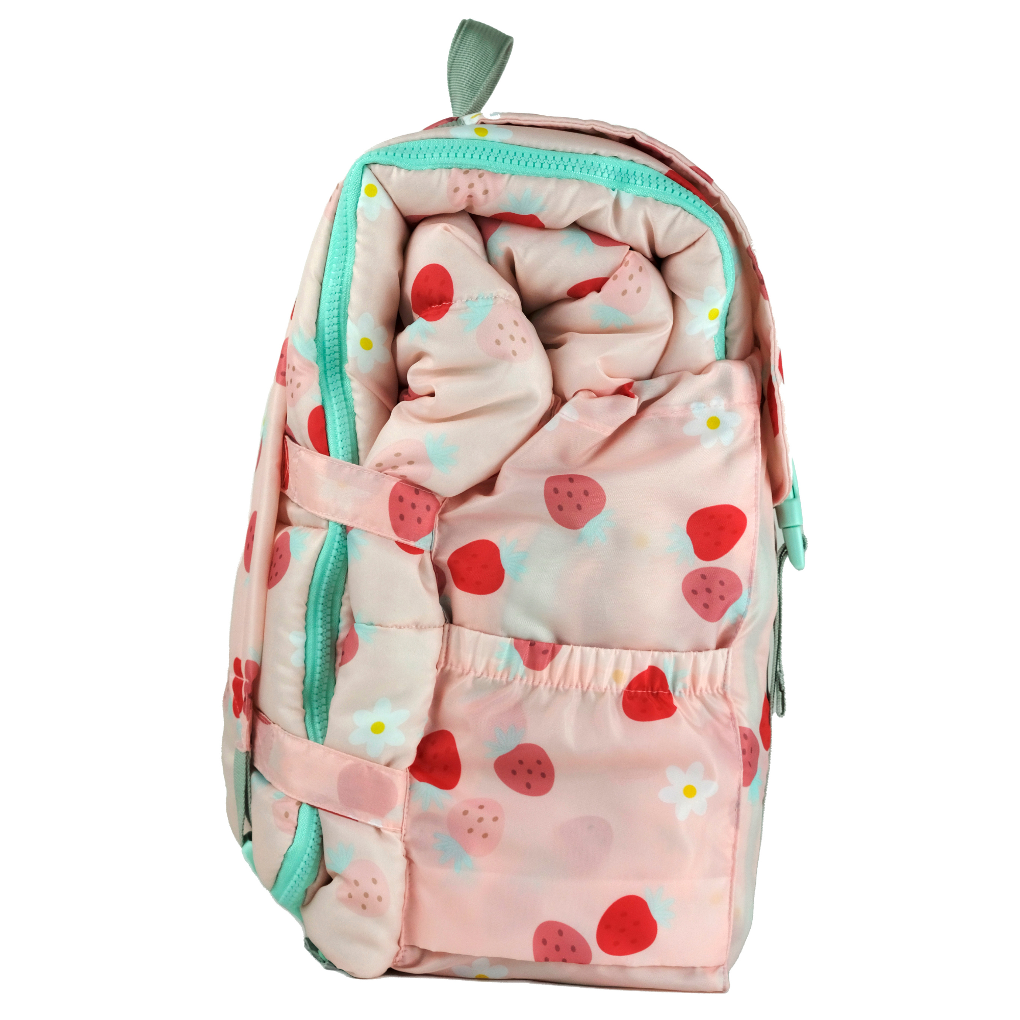 Sleep-N-Pack: Packable Sleeping Bag, Little Kid 3-6 yrs - Strawberries & Daisies