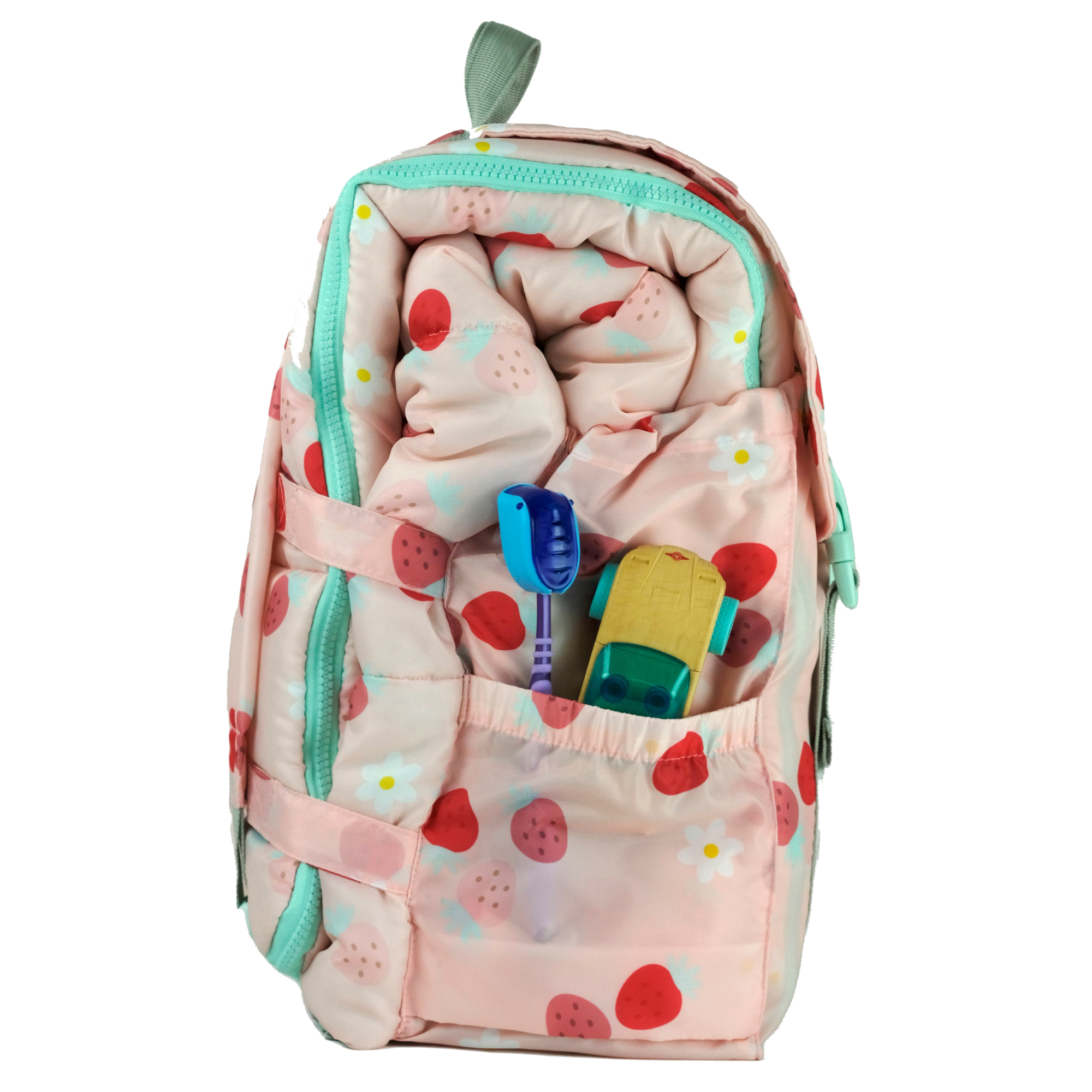 Sleep-N-Pack: Packable Sleeping Bag, Little Kid 3-6 yrs - Strawberries & Daisies