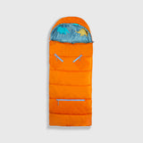 Sleep-N-Pack: Packable Sleeping Bag, Little Kid 3-6 yrs - Tangelo/Glow-In-The-Dark Dinosaurs