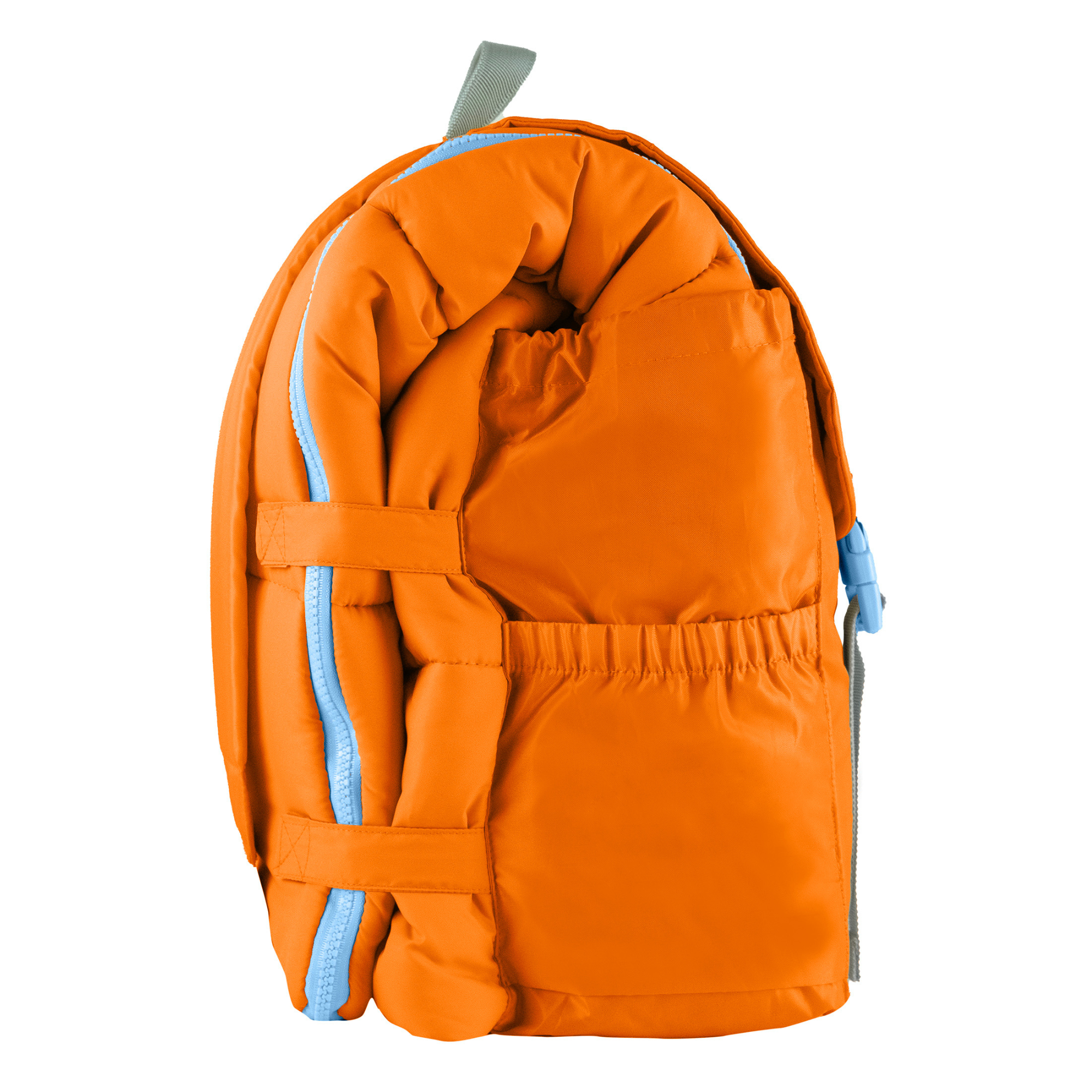 Sleep-N-Pack: Packable Sleeping Bag, Little Kid 3-6 yrs - Tangelo/Glow-In-The-Dark Dinosaurs