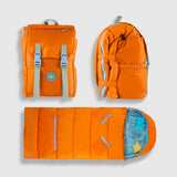 Sleep-N-Pack: Packable Sleeping Bag, Little Kid 3-6 yrs - Tangelo/Glow-In-The-Dark Dinosaurs