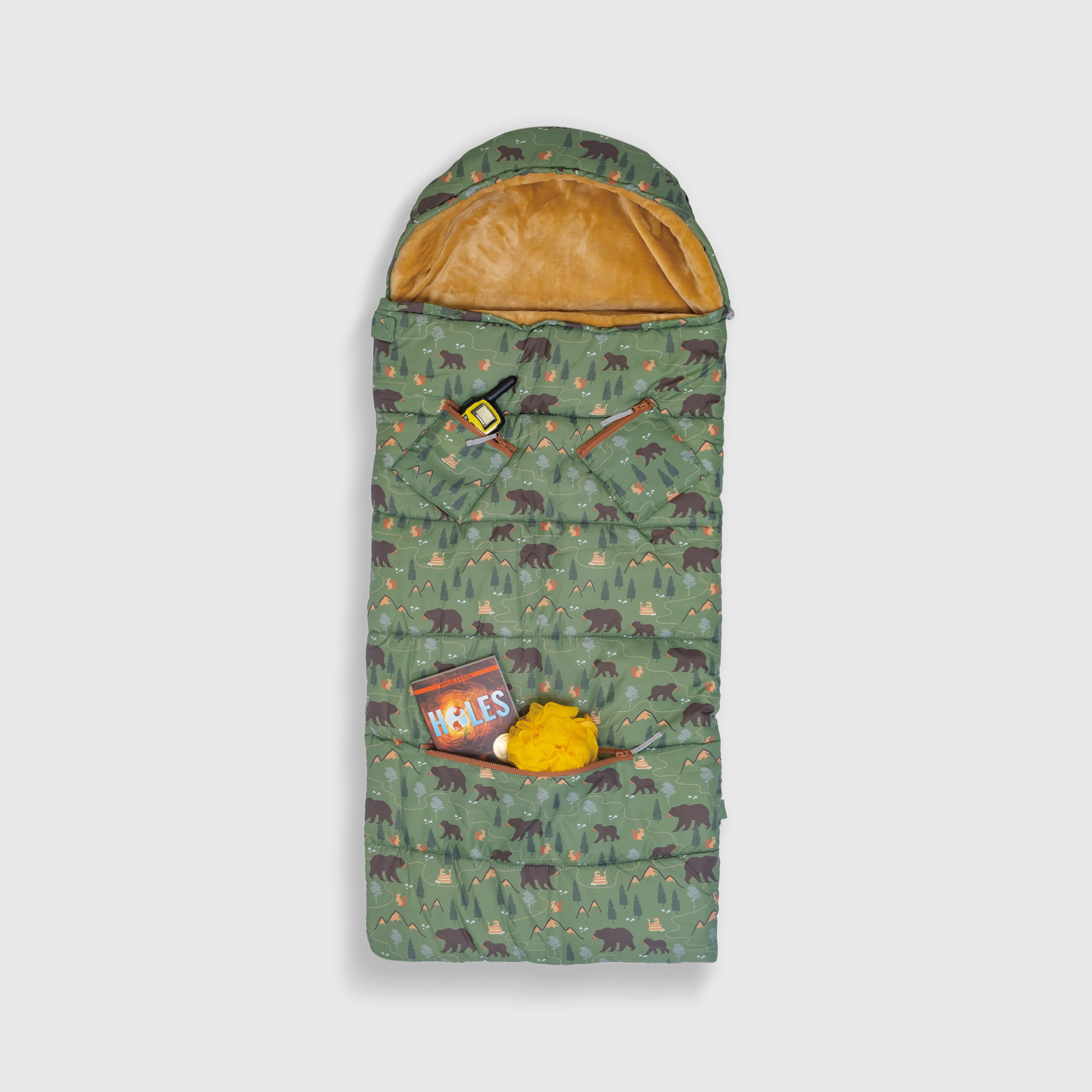 Sleep-N-Pack™ – Little Kid Size | Pals in Print: Camping Bears Trail
