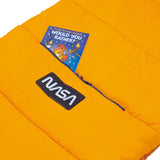 Sleep-N-Pack™ – Big Kid Size | NASA Official Logo & Patches | 2-in-1 Backpack & Sleeping Bag with Cozy Fleece Liner - ORANGE