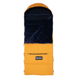 Sleep-N-Pack™ – Big Kid Size | NASA Official Logo & Patches | 2-in-1 Backpack & Sleeping Bag with Cozy Fleece Liner - ORANGE