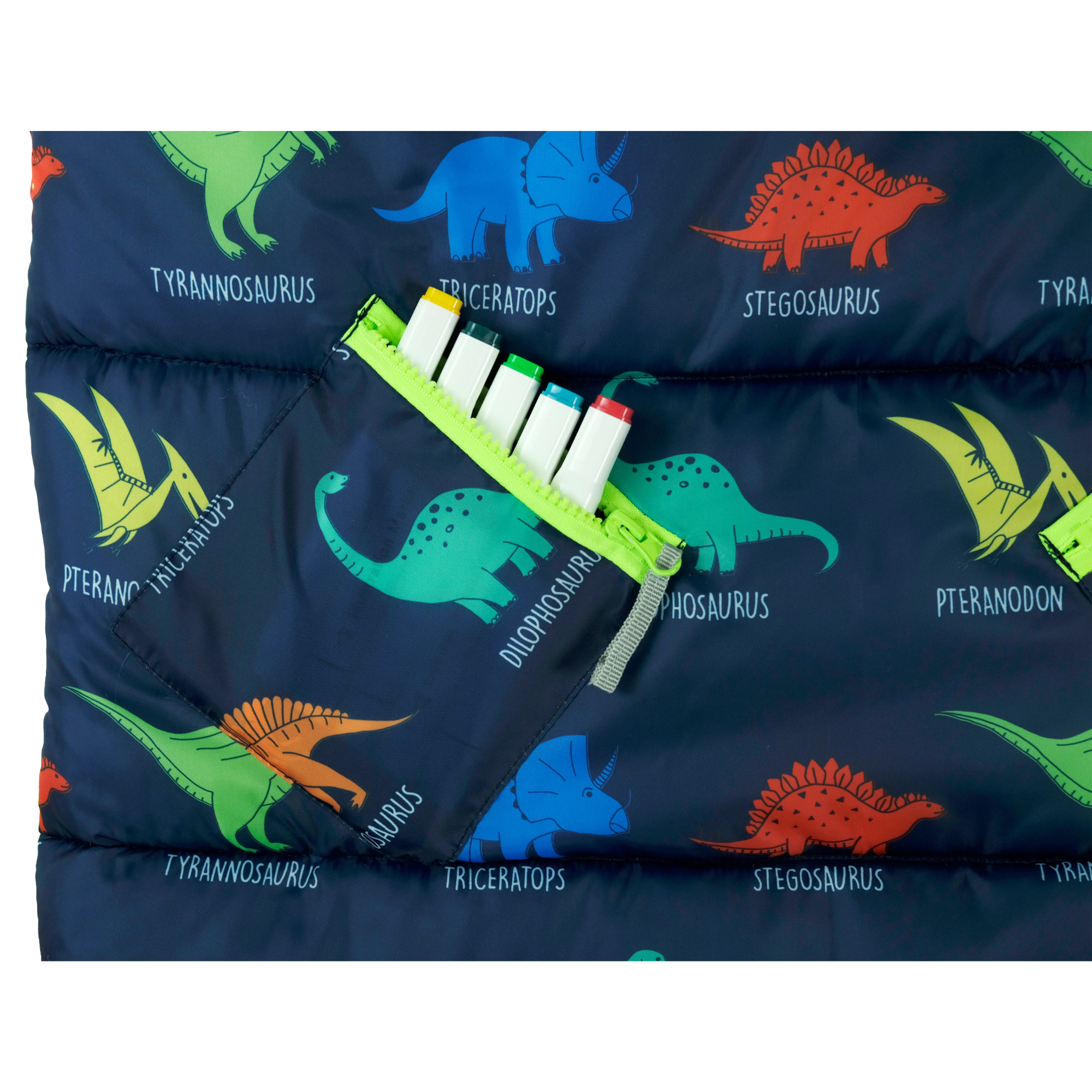 Sleep-N-Pack: Packable Sleeping Bag, Little Kid 3-6 yrs - Dinosaurs